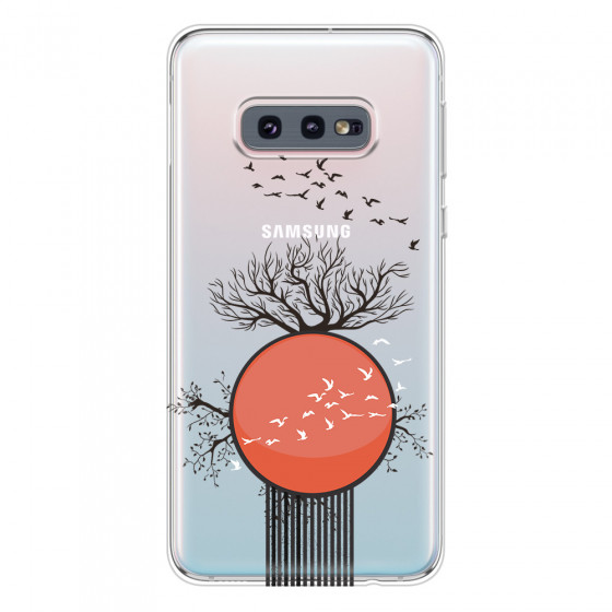SAMSUNG - Galaxy S10e - Soft Clear Case - Bird Flight