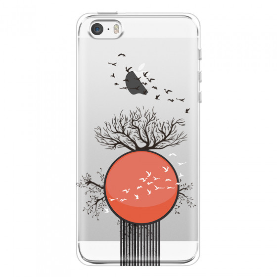 APPLE - iPhone 5S/SE - Soft Clear Case - Bird Flight