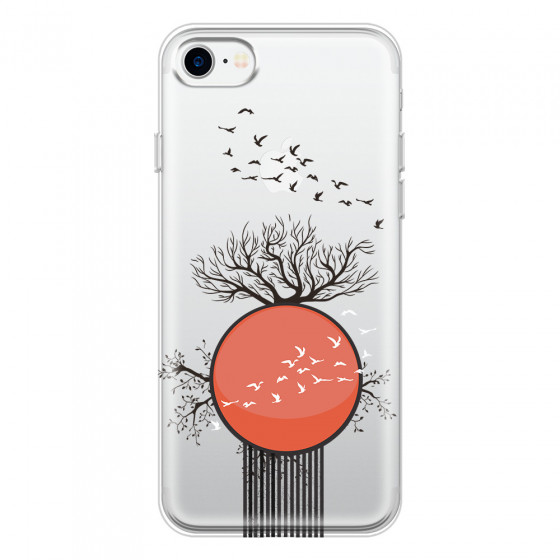 APPLE - iPhone 7 - Soft Clear Case - Bird Flight