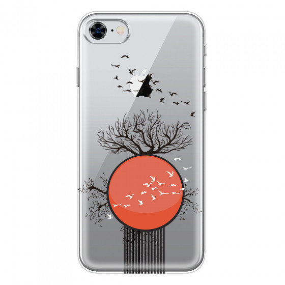 APPLE - iPhone 8 - Soft Clear Case - Bird Flight