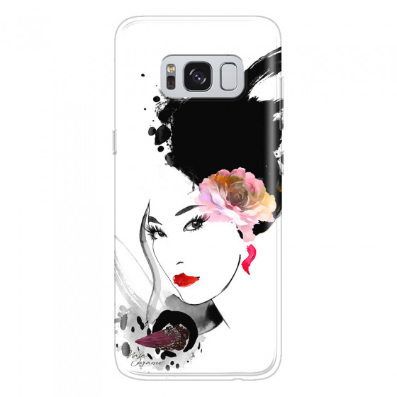 SAMSUNG - Galaxy S8 - Soft Clear Case - Black Beauty