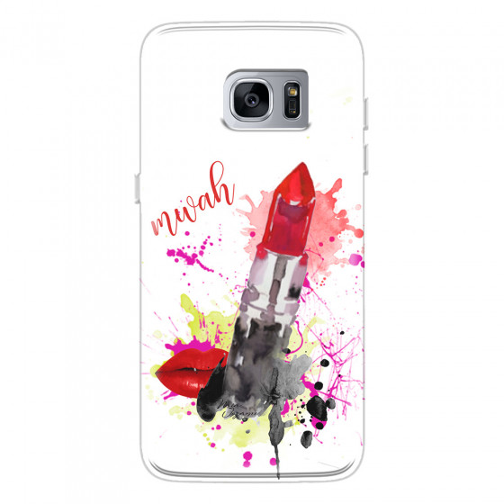 SAMSUNG - Galaxy S7 Edge - Soft Clear Case - Lipstick