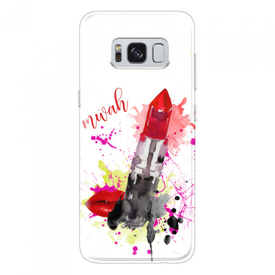 SAMSUNG - Galaxy S8 Plus - Soft Clear Case - Lipstick