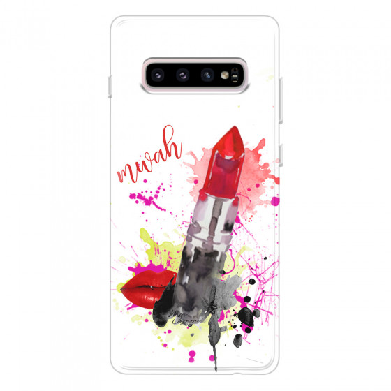 SAMSUNG - Galaxy S10 - Soft Clear Case - Lipstick