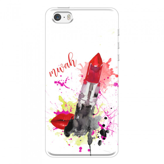APPLE - iPhone 5S/SE - Soft Clear Case - Lipstick