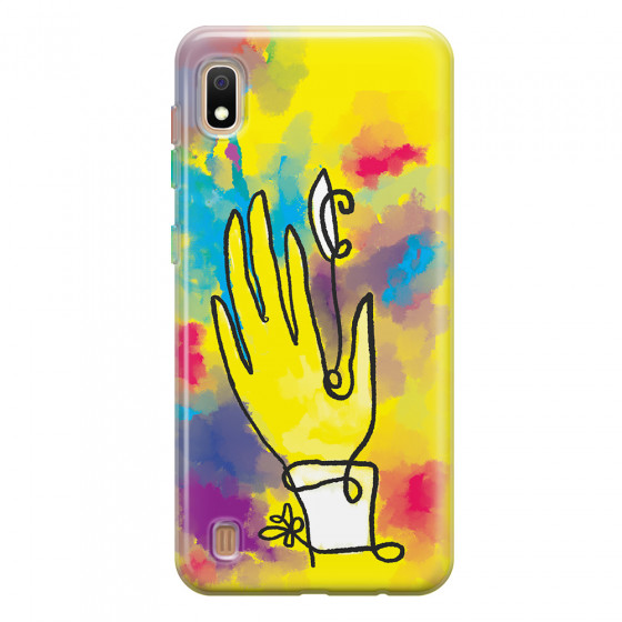 SAMSUNG - Galaxy A10 - Soft Clear Case - Abstract Hand Paint