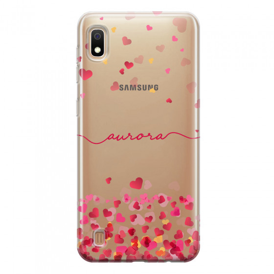 SAMSUNG - Galaxy A10 - Soft Clear Case - Scattered Hearts
