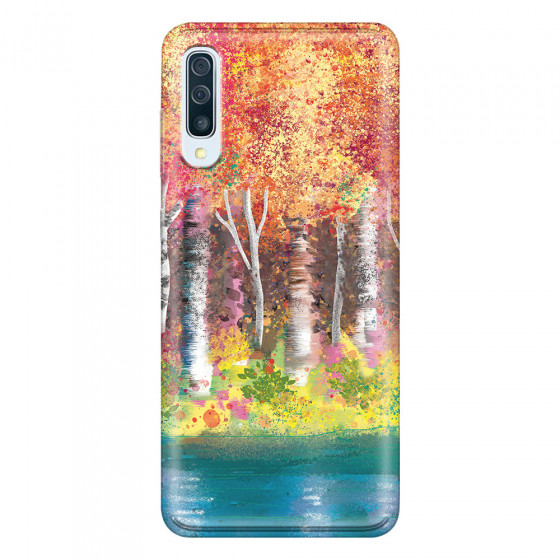 SAMSUNG - Galaxy A50 - Soft Clear Case - Calm Birch Trees
