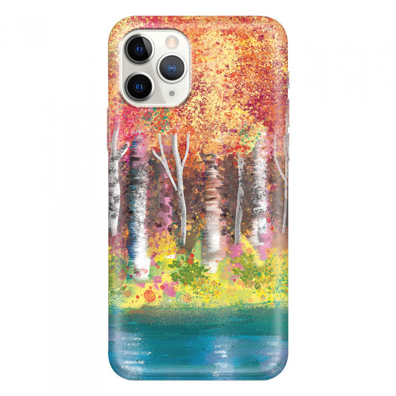 APPLE - iPhone 11 Pro - Soft Clear Case - Calm Birch Trees