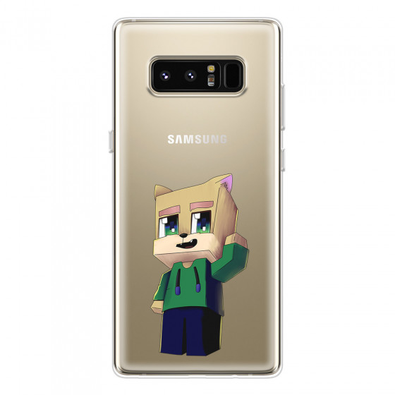 SAMSUNG - Galaxy Note 8 - Soft Clear Case - Clear Fox Player