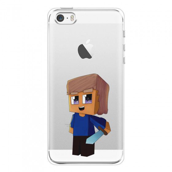 APPLE - iPhone 5S/SE - Soft Clear Case - Clear Sword Kid