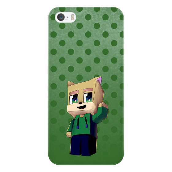 APPLE - iPhone 5S/SE - 3D Snap Case - Green Fox Player