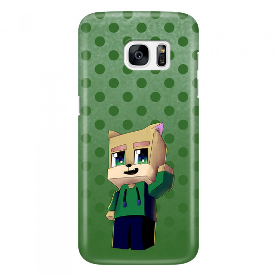 SAMSUNG - Galaxy S7 Edge - 3D Snap Case - Green Fox Player
