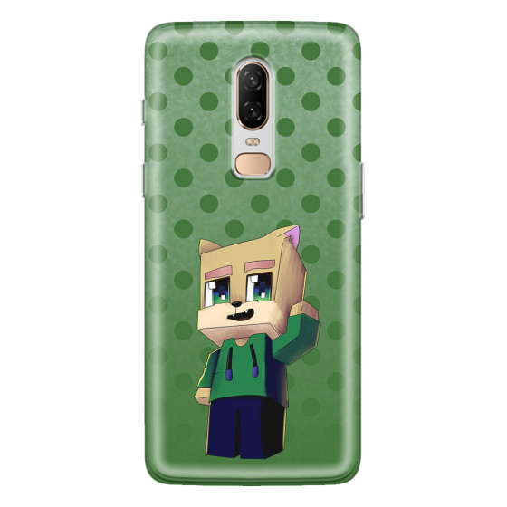 ONEPLUS - OnePlus 6 - Soft Clear Case - Green Fox Player