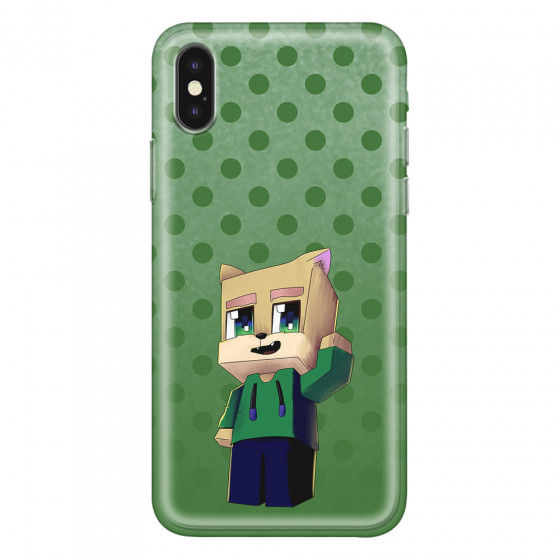 APPLE - iPhone XS Max - Soft Clear Case - Green Fox Player
