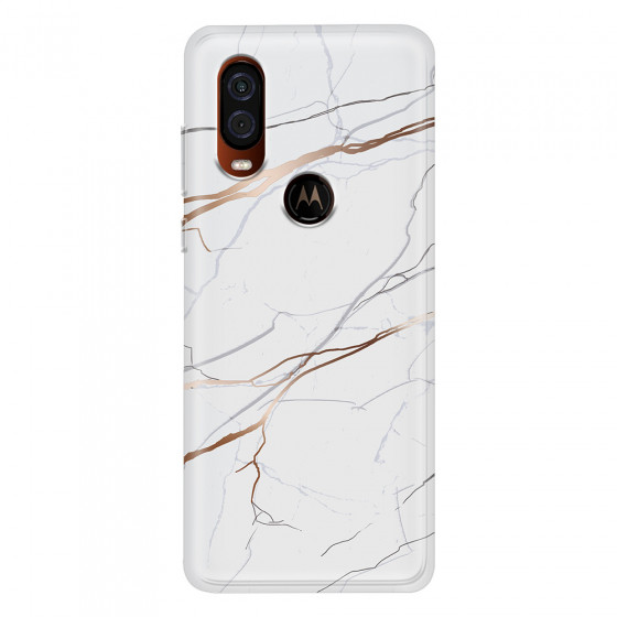 MOTOROLA by LENOVO - Moto One Vision - Soft Clear Case - Pure Marble Collection IV.