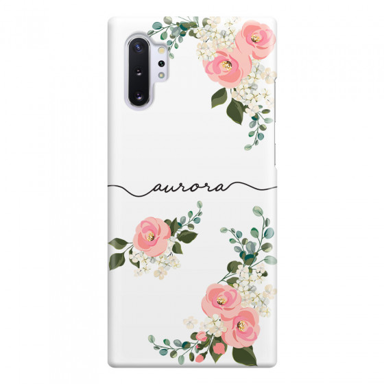 SAMSUNG - Galaxy Note 10 Plus - 3D Snap Case - Pink Floral Handwritten