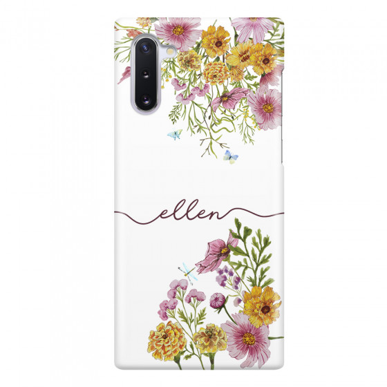 SAMSUNG - Galaxy Note 10 - 3D Snap Case - Meadow Garden with Monogram Red
