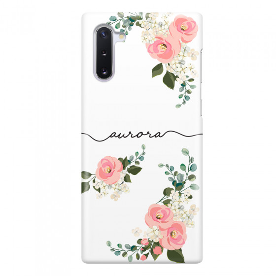 SAMSUNG - Galaxy Note 10 - 3D Snap Case - Pink Floral Handwritten