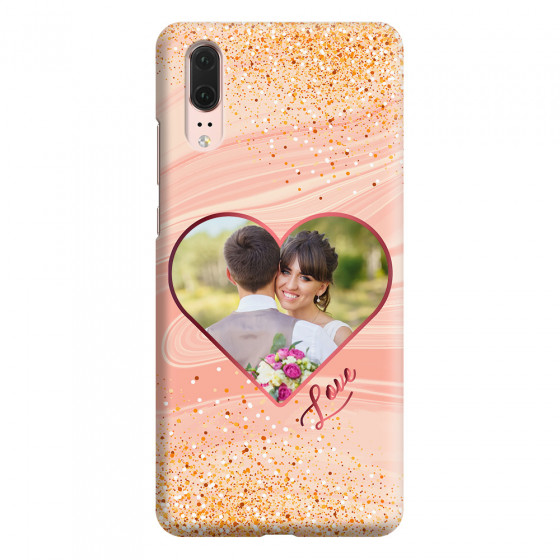HUAWEI - P20 - 3D Snap Case - Glitter Love Heart Photo