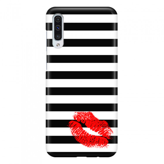SAMSUNG - Galaxy A70 - 3D Snap Case - B&W Lipstick