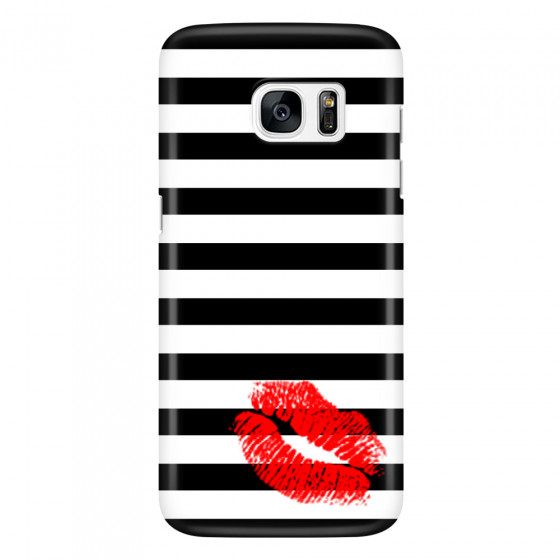 SAMSUNG - Galaxy S7 Edge - 3D Snap Case - B&W Lipstick