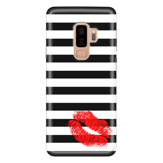 SAMSUNG - Galaxy S9 Plus 2018 - Soft Clear Case - B&W Lipstick