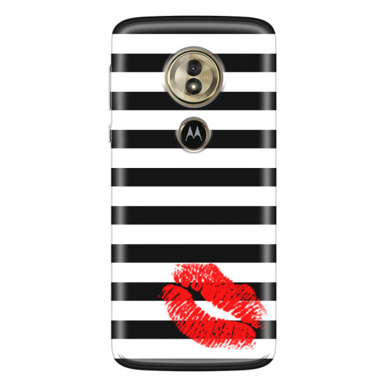 MOTOROLA by LENOVO - Moto G6 Play - Soft Clear Case - B&W Lipstick