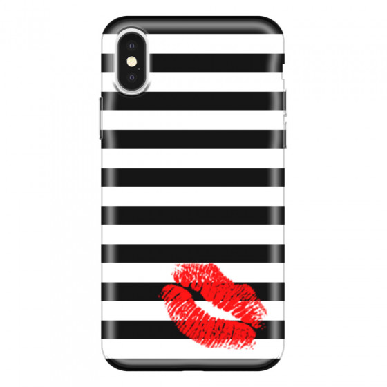 APPLE - iPhone X - Soft Clear Case - B&W Lipstick