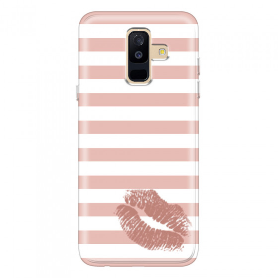 SAMSUNG - Galaxy A6 Plus 2018 - Soft Clear Case - Pink Lipstick