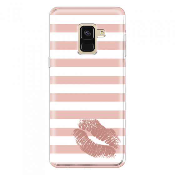 SAMSUNG - Galaxy A8 - Soft Clear Case - Pink Lipstick