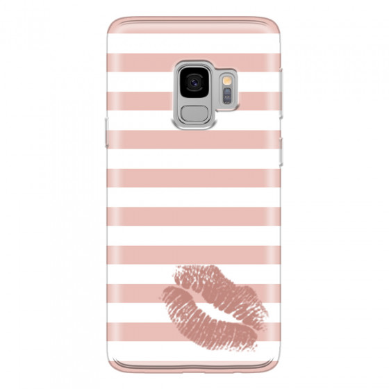 SAMSUNG - Galaxy S9 - Soft Clear Case - Pink Lipstick