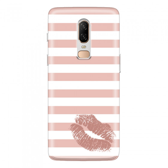 ONEPLUS - OnePlus 6 - Soft Clear Case - Pink Lipstick