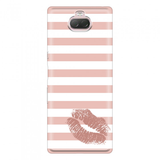 SONY - Sony Xperia 10 Plus - Soft Clear Case - Pink Lipstick