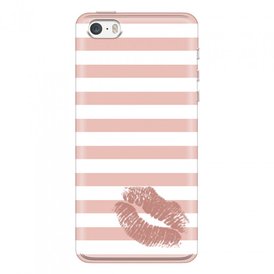 APPLE - iPhone 5S/SE - Soft Clear Case - Pink Lipstick