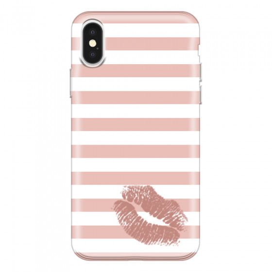 APPLE - iPhone X - Soft Clear Case - Pink Lipstick