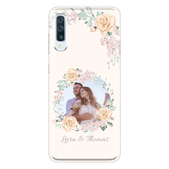 SAMSUNG - Galaxy A50 - Soft Clear Case - Frame Of Roses