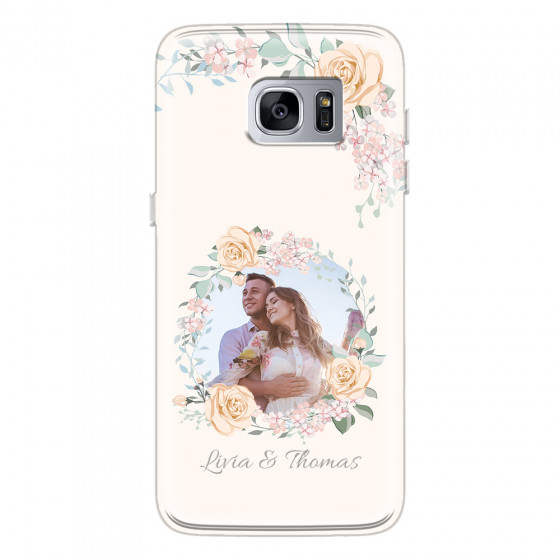 SAMSUNG - Galaxy S7 Edge - Soft Clear Case - Frame Of Roses