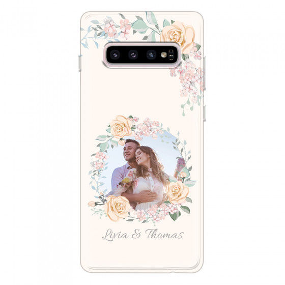SAMSUNG - Galaxy S10 - Soft Clear Case - Frame Of Roses