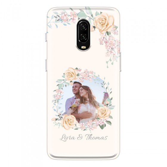 ONEPLUS - OnePlus 6T - Soft Clear Case - Frame Of Roses