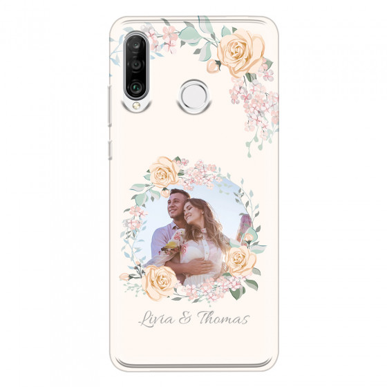 HUAWEI - P30 Lite - Soft Clear Case - Frame Of Roses