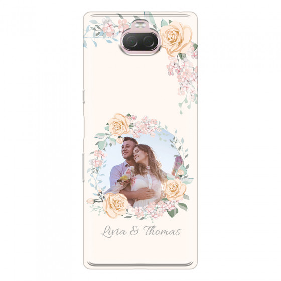 SONY - Sony Xperia 10 - Soft Clear Case - Frame Of Roses