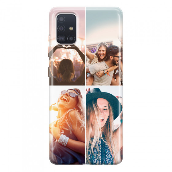SAMSUNG - Galaxy A51 - Soft Clear Case - Collage of 4
