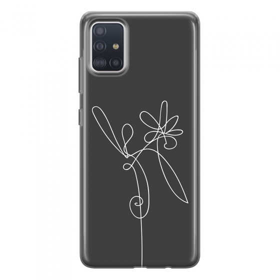 SAMSUNG - Galaxy A51 - Soft Clear Case - Flower In The Dark
