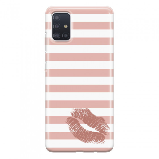SAMSUNG - Galaxy A51 - Soft Clear Case - Pink Lipstick