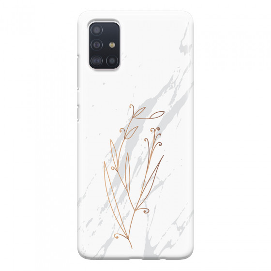 SAMSUNG - Galaxy A51 - Soft Clear Case - White Marble Flowers