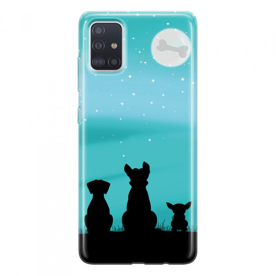 SAMSUNG - Galaxy A71 - Soft Clear Case - Dog's Desire Blue Sky