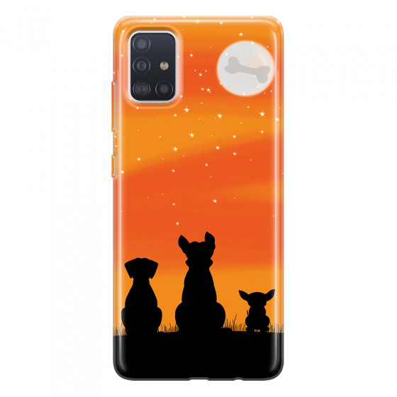SAMSUNG - Galaxy A71 - Soft Clear Case - Dog's Desire Orange Sky