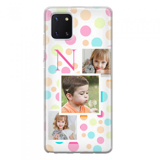 SAMSUNG - Galaxy Note 10 Lite - Soft Clear Case - Cute Dots Initial