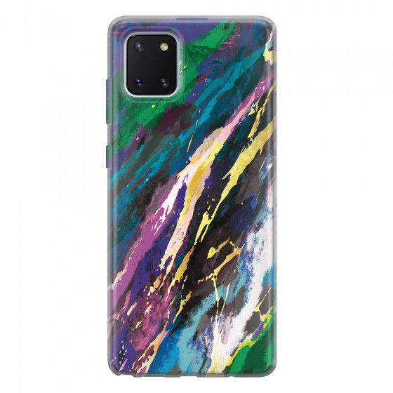 SAMSUNG - Galaxy Note 10 Lite - Soft Clear Case - Marble Emerald Pearl
